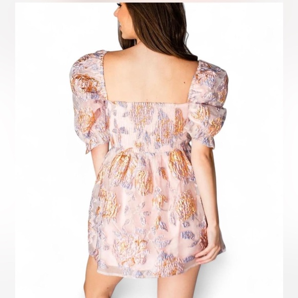 Buddy Love Pink and Gold Textured Dress - Picture 5 of 6